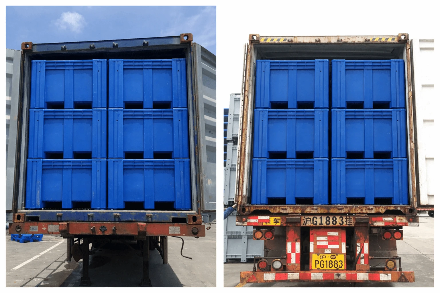 Transportation of Plastic Rigid Pallet Box